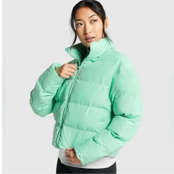 Gymshark Jackets & Blazers - Gymshark Women's Mint Green Puffer Jacket